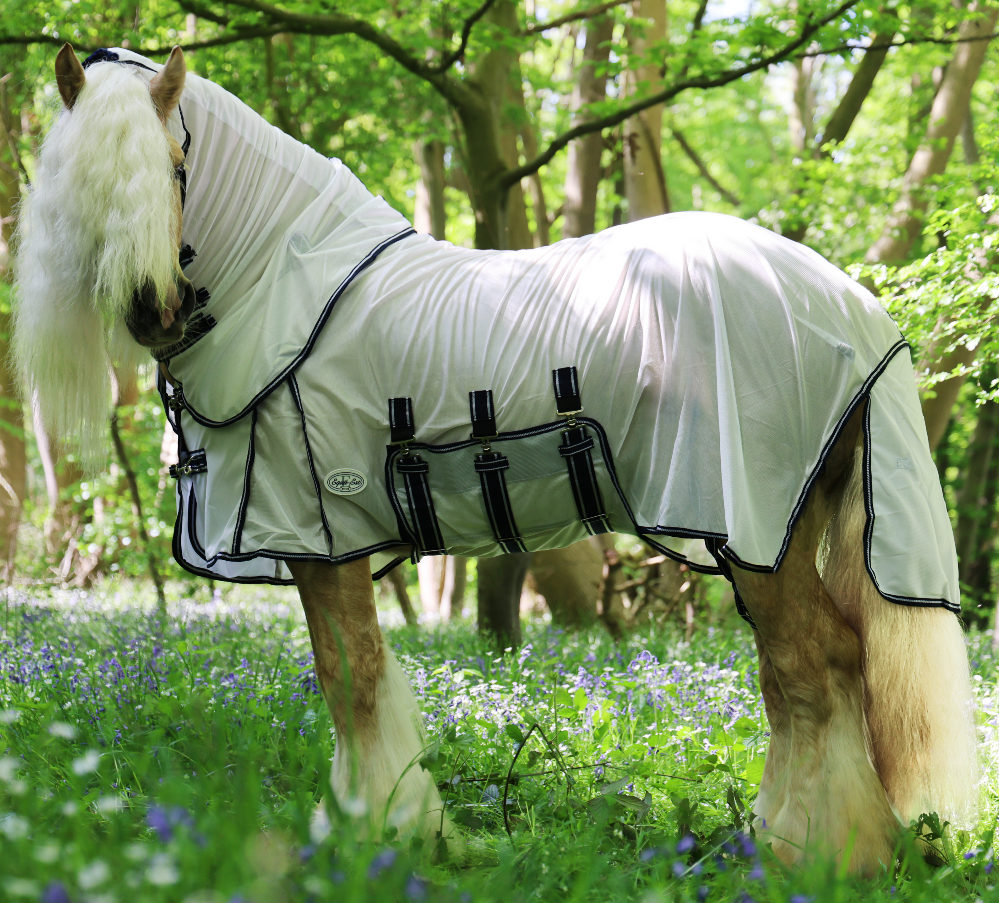 Sahara detachable neck fly rug breathable horse fly rug with belly flap summer turnout breathable fly rug for horses with neck summer fly sheet horse lightweight protection