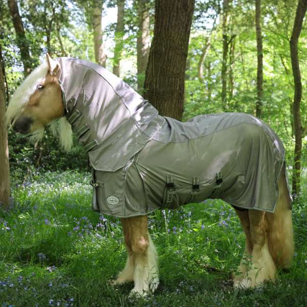 waterproof fly rug with detachable neck for horses Willow horse fly rug with belly flap protection summer fly rug waterproof topline