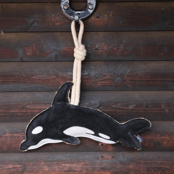 Ollie the Orca natural horse toy for stable enrichment by Equii-Est